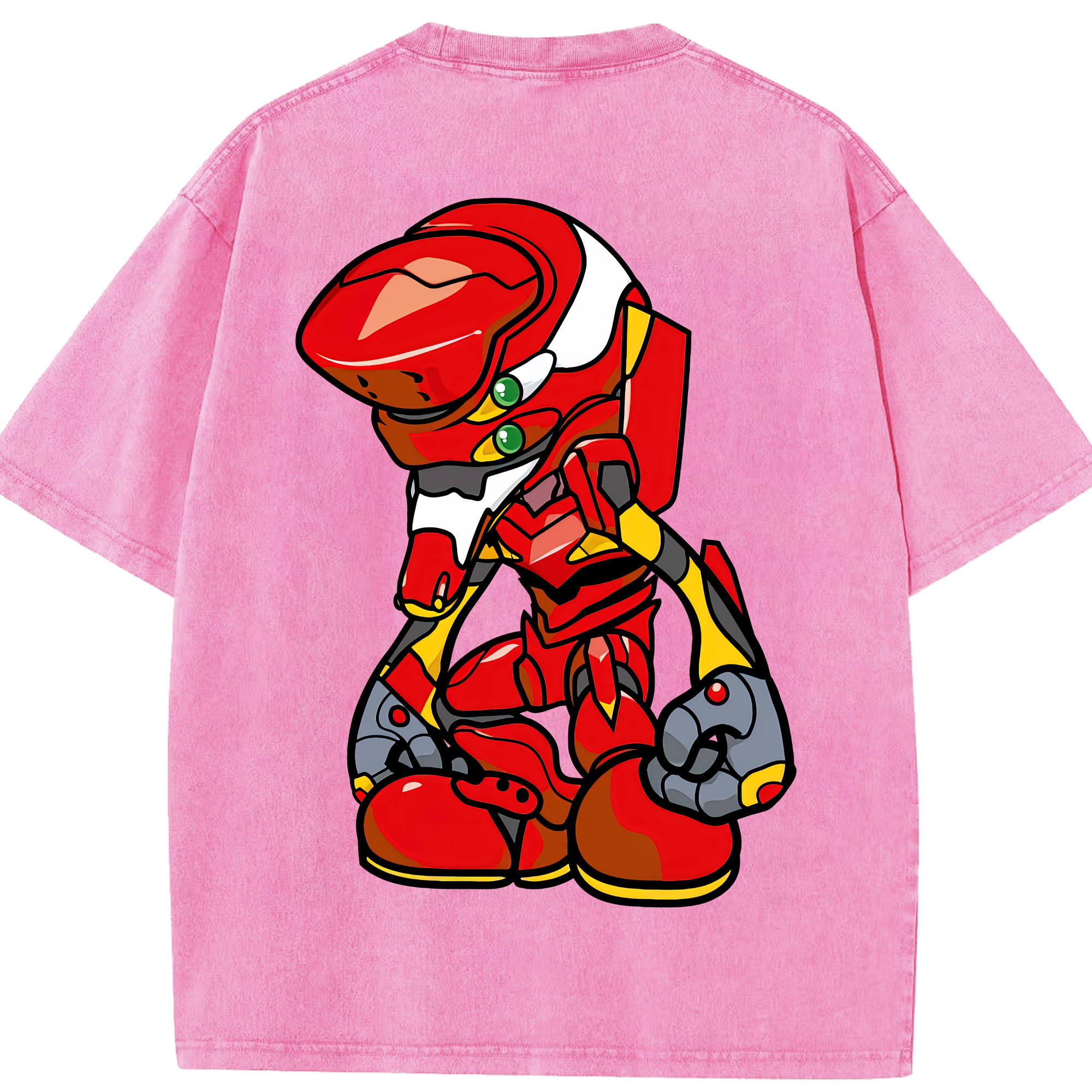 （画像用） EVA 新世紀エヴァンゲリオン 綿100% ヴィンテージ風 半袖Tシャツ（背面プリント）